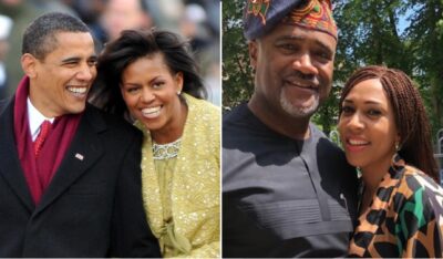 Michele and Barack Obama; Ifeanyi and Paul Adefarasin