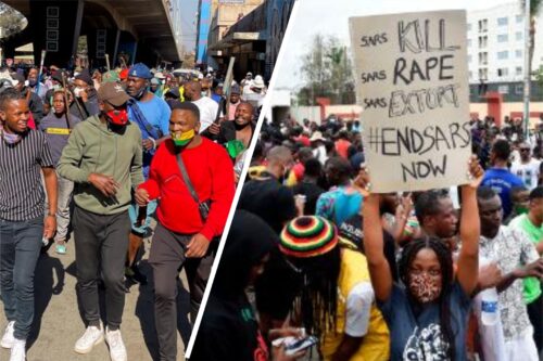 south africa vs endsars riots